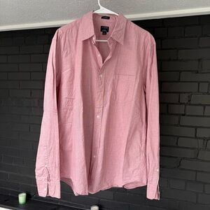 J.Crew men's button-down pastel red shirt, classic fit, large